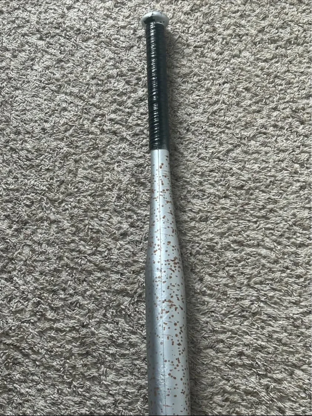 Spirit Silver and Black Kids Foam Baseball Bat